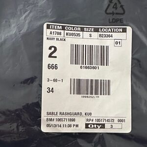 J. Crew Navy Black Sable Rashguard